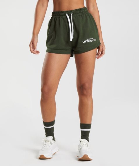 Women's Gymshark Social Club Shorts Olive | NZ 4ZEIDX